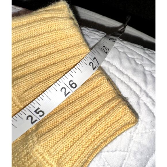 Eddie Bauer Mens Size XL Yellow Crew Neck Pullover Tight Knit Sweater - Picture 8 of 8